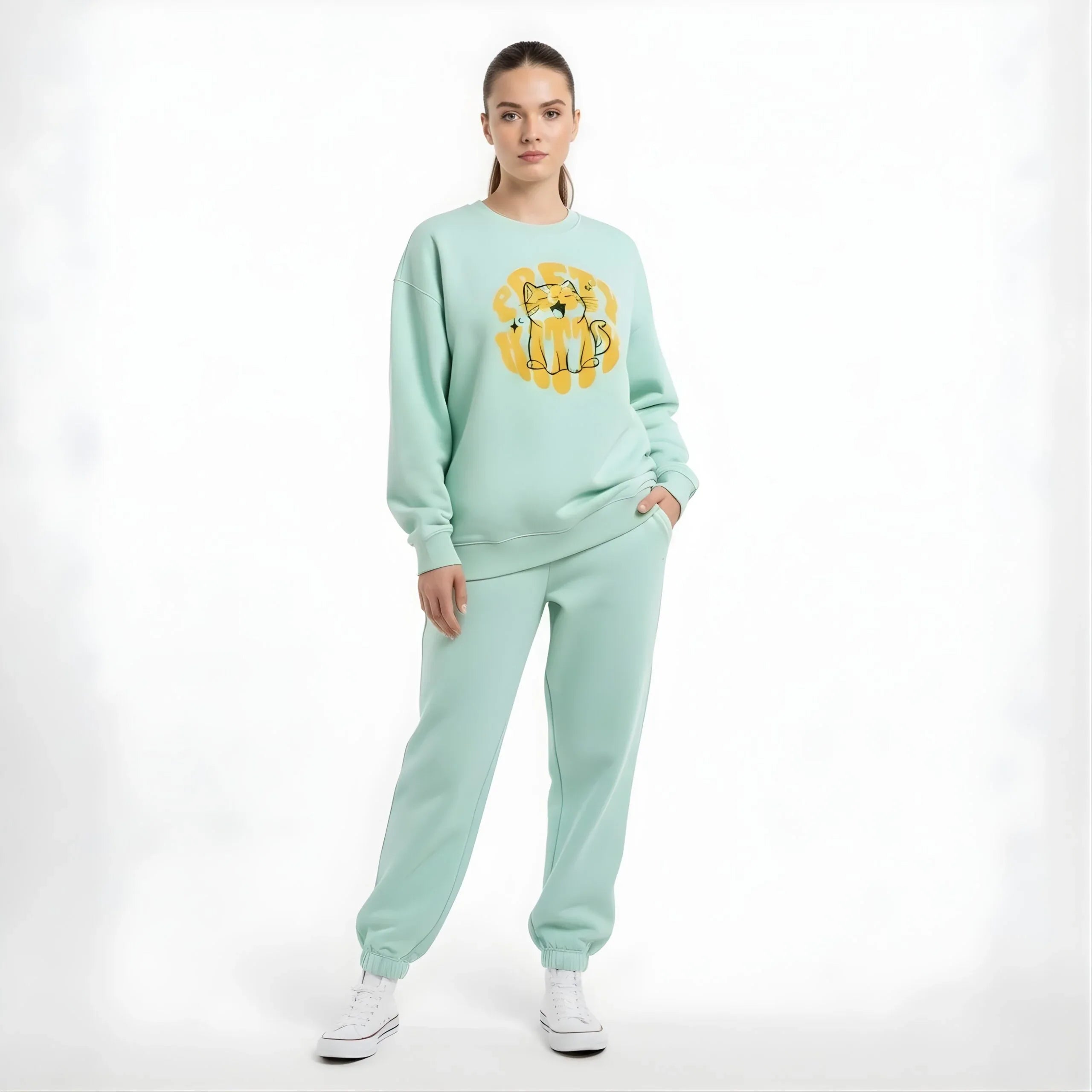 Pawsitive Vibes Cat Sweatshirt - Cornus Fashion