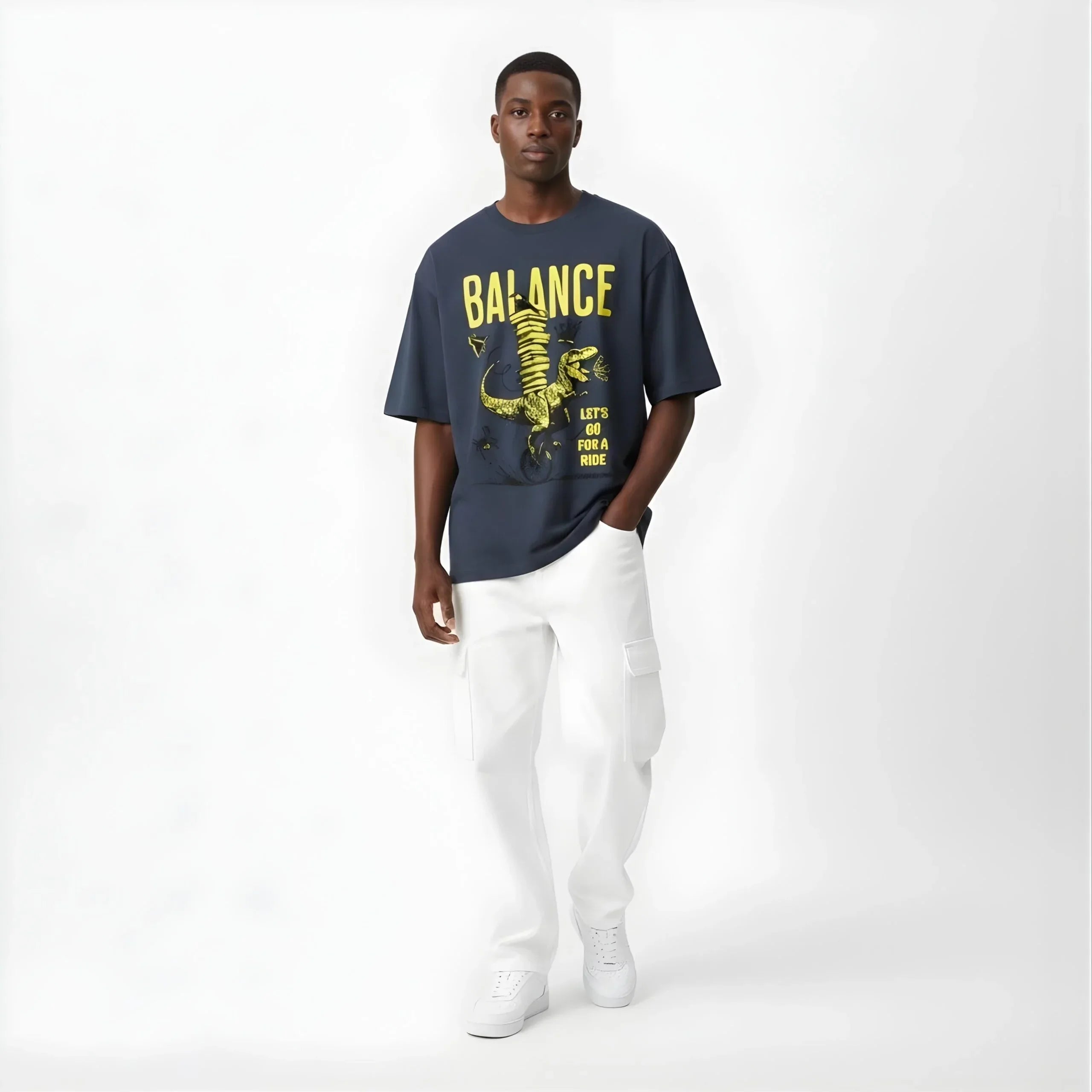 BALANCE Oversized Graphic Tee - Cornus Fashion