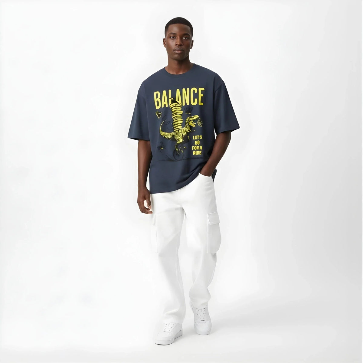 BALANCE Oversized Graphic Tee - Cornus Fashion